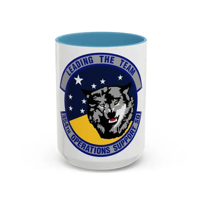 354th Operations Support Squadron (U.S. Air Force) Accent Coffee Mug 15oz Light Blue - Go Mug Yourself