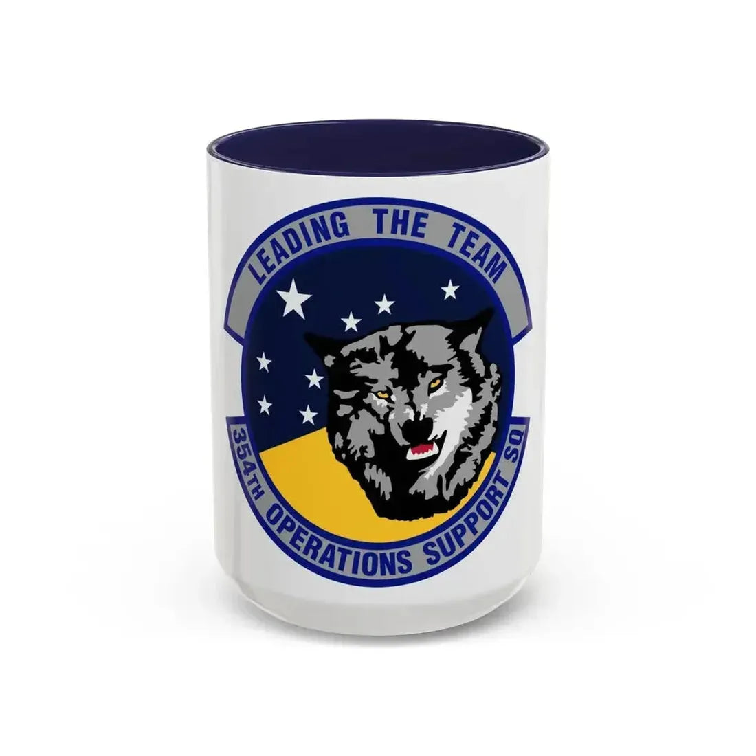 354th Operations Support Squadron (U.S. Air Force) Accent Coffee Mug 15oz Navy - Go Mug Yourself