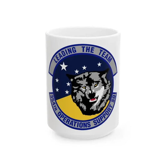 354th Operations Support Squadron (U.S. Air Force) White Coffee Mug 15oz - Go Mug Yourself