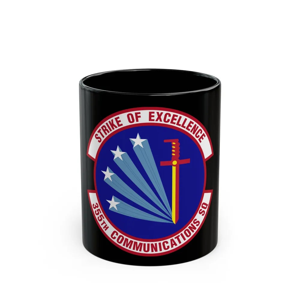 355 Communications Squadron ACC (U.S. Air Force) Black Coffee Mug-11oz-Go Mug Yourself