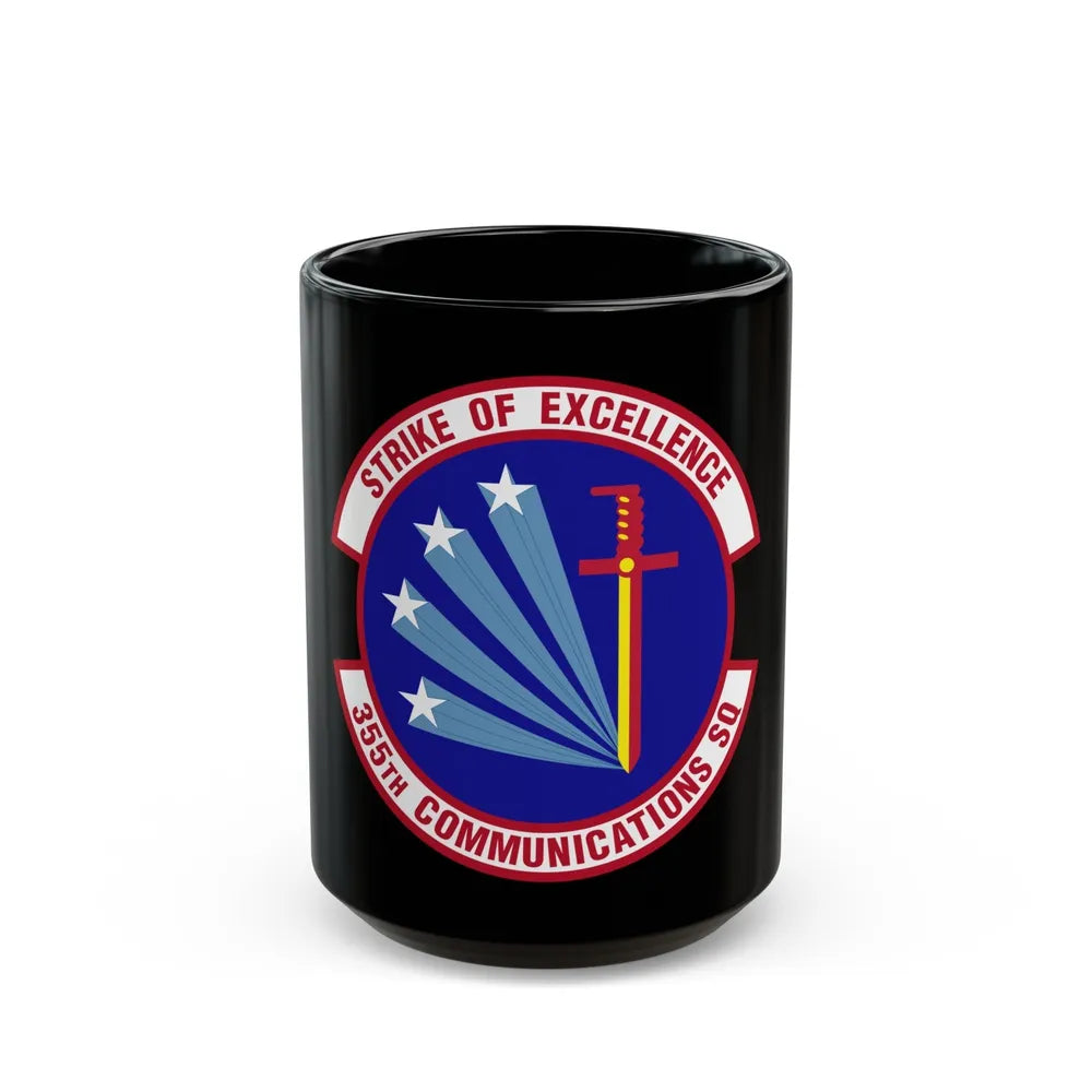 355 Communications Squadron ACC (U.S. Air Force) Black Coffee Mug-15oz-Go Mug Yourself