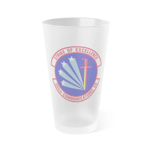 355 Communications Squadron ACC (U.S. Air Force) Frosted Pint Glass 16oz-16oz-Frosted-Go Mug Yourself