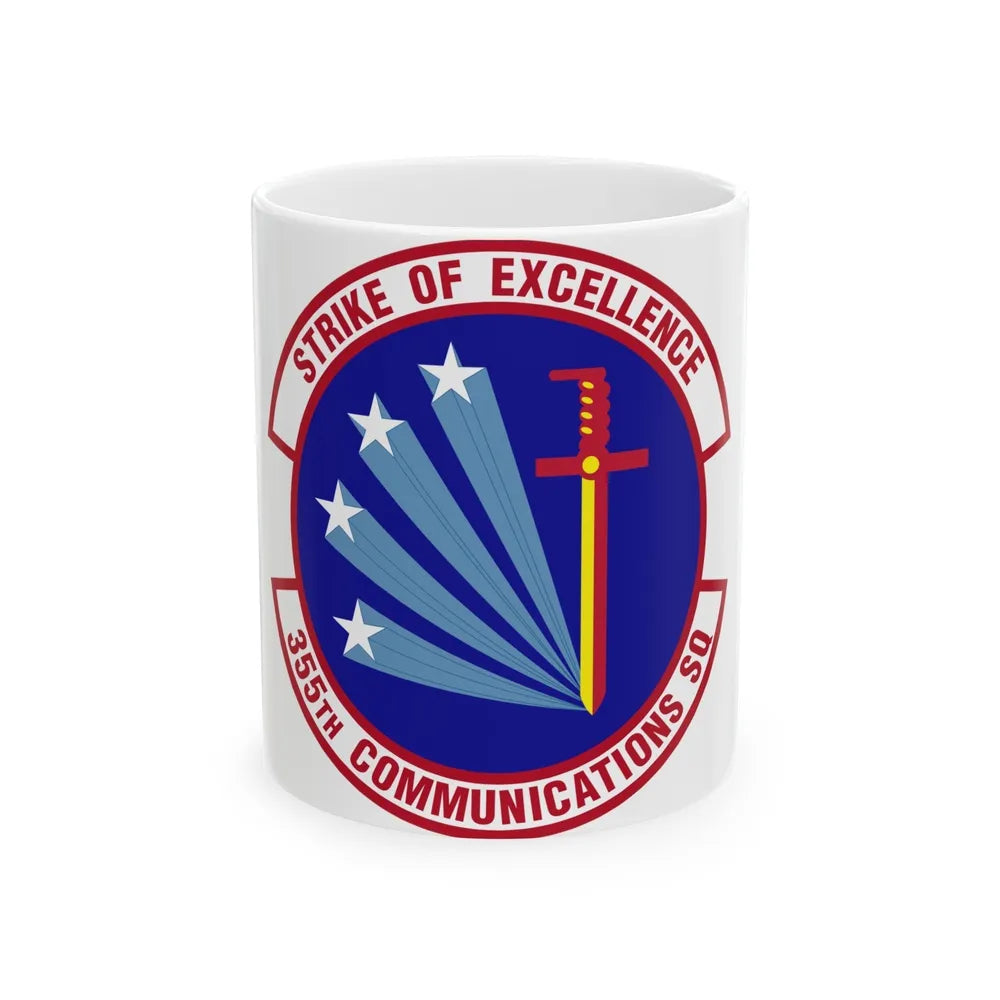 355 Communications Squadron ACC (U.S. Air Force) White Coffee Mug-11oz-Go Mug Yourself