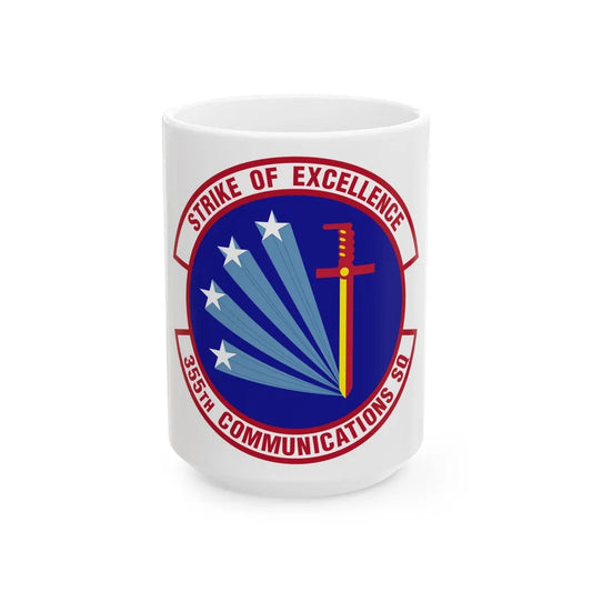 355 Communications Squadron ACC (U.S. Air Force) White Coffee Mug-15oz-Go Mug Yourself