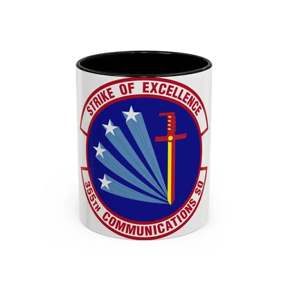 355 Communications Squadron ACC (U.S. Air Force) Accent Coffee Mug 11oz Black - Go Mug Yourself