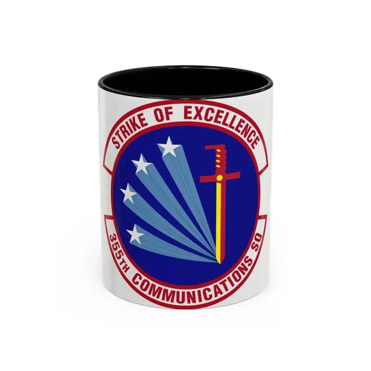 355 Communications Squadron ACC (U.S. Air Force) Accent Coffee Mug 11oz Black - Go Mug Yourself