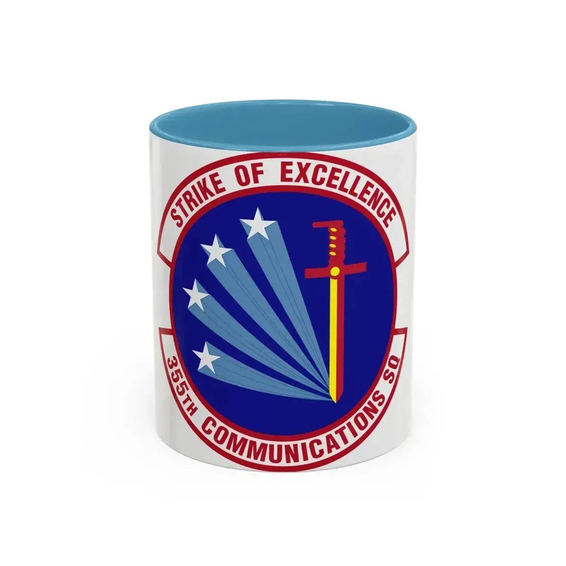 355 Communications Squadron ACC (U.S. Air Force) Accent Coffee Mug 11oz Light Blue - Go Mug Yourself