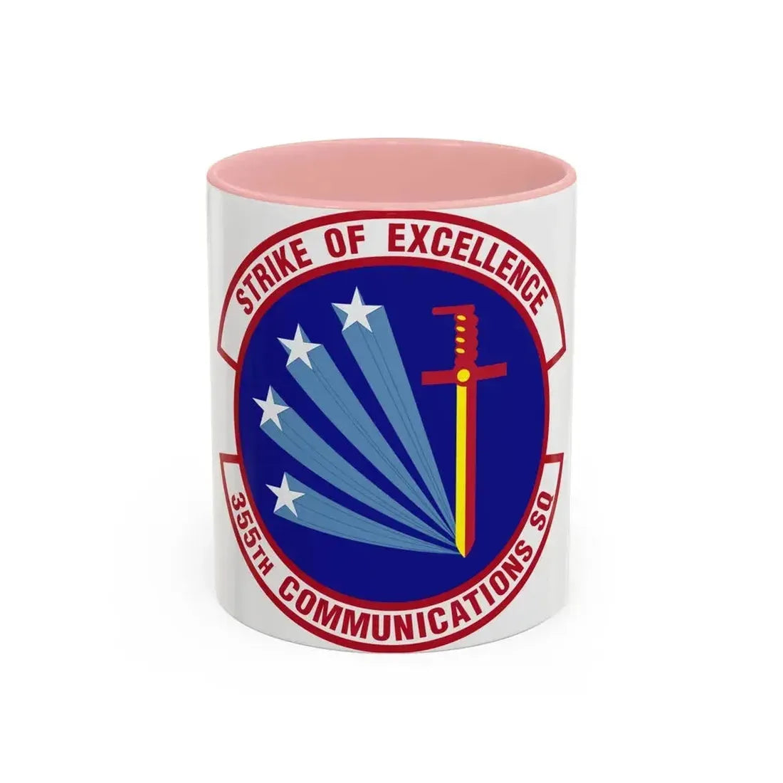 355 Communications Squadron ACC (U.S. Air Force) Accent Coffee Mug 11oz Pink - Go Mug Yourself