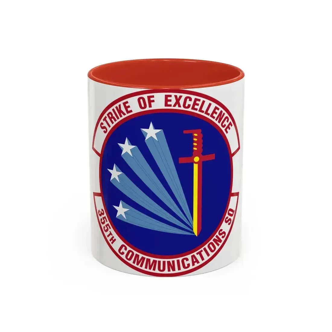 355 Communications Squadron ACC (U.S. Air Force) Accent Coffee Mug 11oz Red - Go Mug Yourself