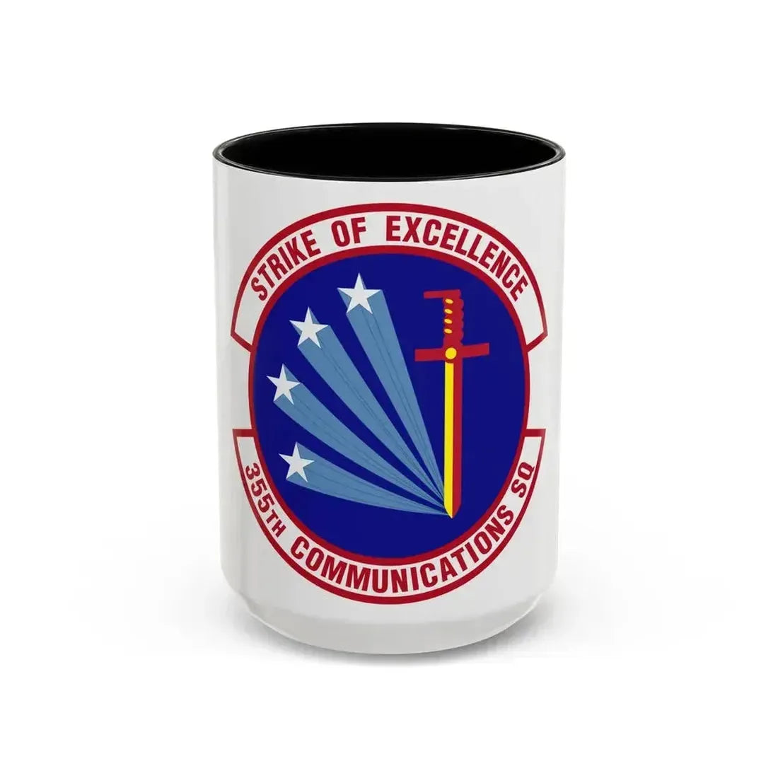 355 Communications Squadron ACC (U.S. Air Force) Accent Coffee Mug 15oz Black - Go Mug Yourself