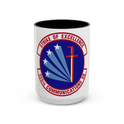355 Communications Squadron ACC (U.S. Air Force) Accent Coffee Mug 15oz Black - Go Mug Yourself