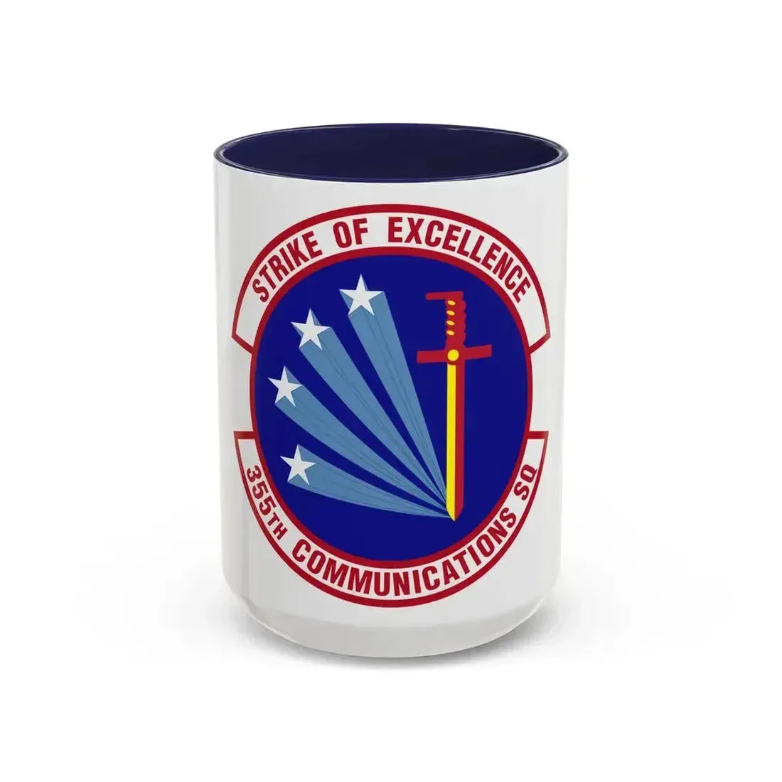 355 Communications Squadron ACC (U.S. Air Force) Accent Coffee Mug 15oz Navy - Go Mug Yourself
