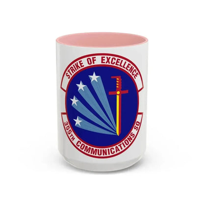 355 Communications Squadron ACC (U.S. Air Force) Accent Coffee Mug 15oz Pink - Go Mug Yourself