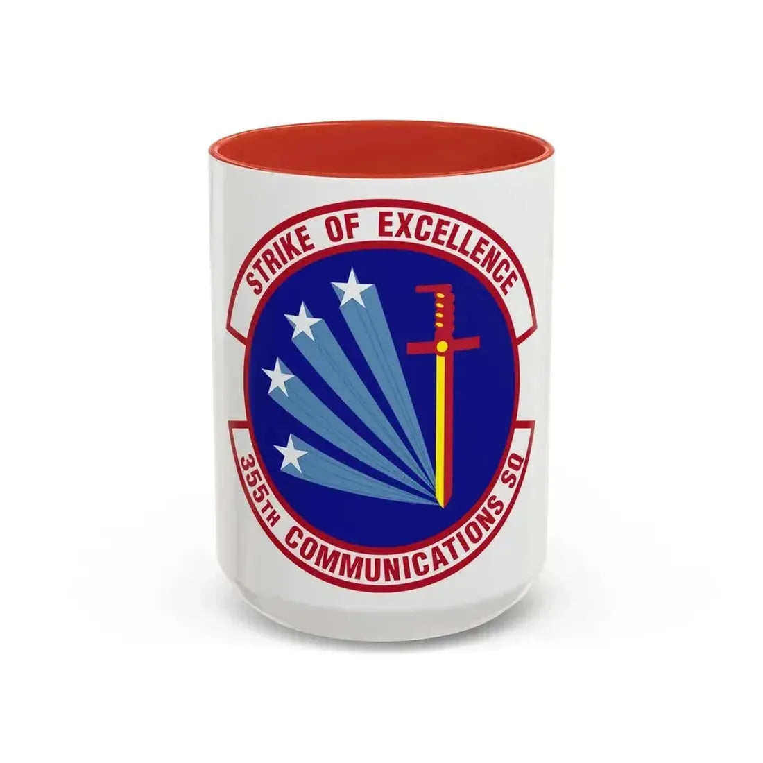 355 Communications Squadron ACC (U.S. Air Force) Accent Coffee Mug 15oz Red - Go Mug Yourself