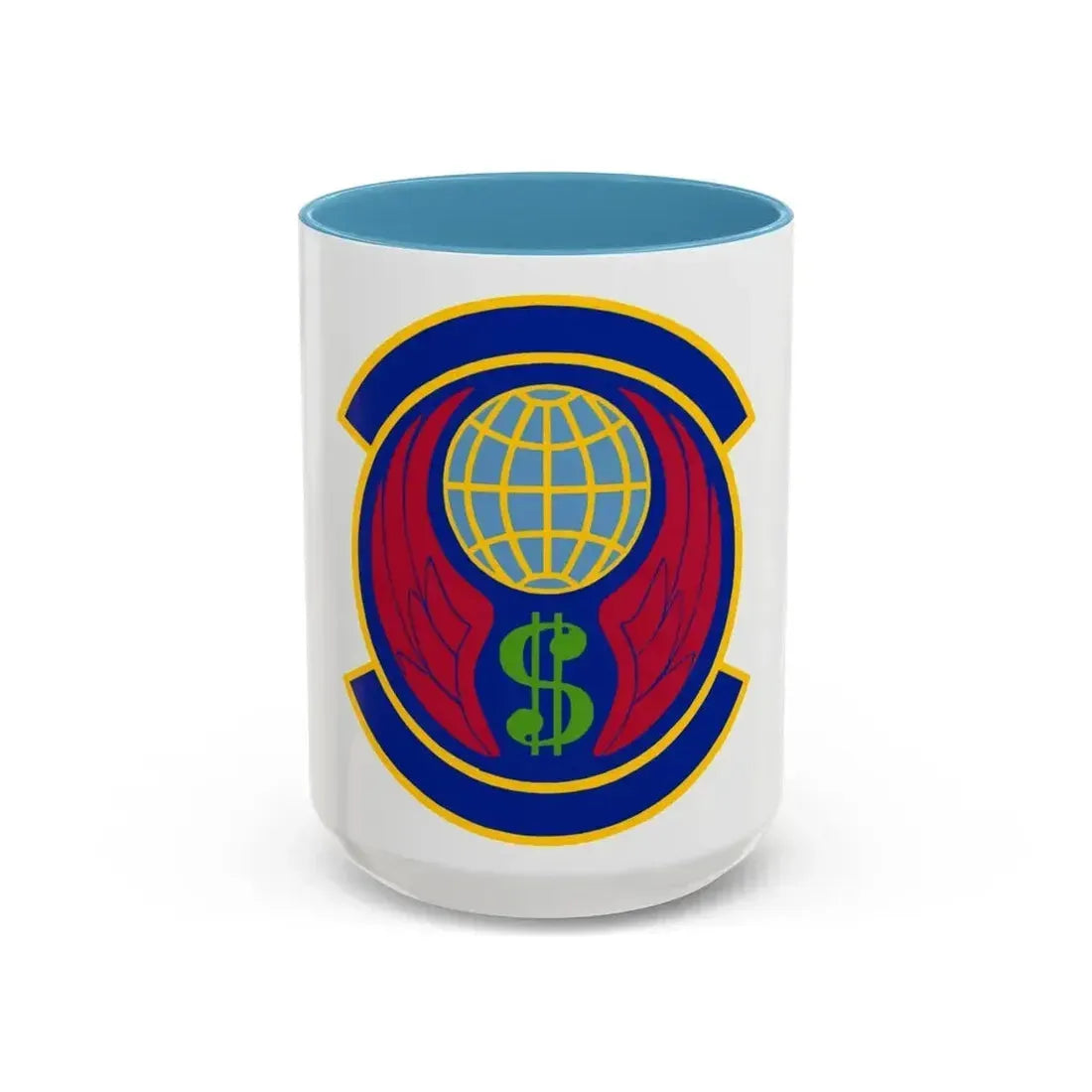 355 Comptroller Squadron ACC (U.S. Air Force) Accent Coffee Mug 15oz Light Blue - Go Mug Yourself