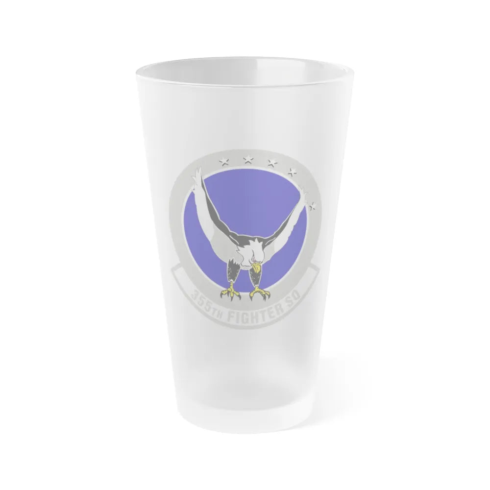 355 Fighter Squadron PACAF (U.S. Air Force) Frosted Pint Glass 16oz-16oz-Frosted-Go Mug Yourself