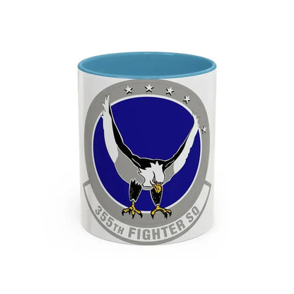 355 Fighter Squadron PACAF (U.S. Air Force) Accent Coffee Mug 11oz Light Blue - Go Mug Yourself