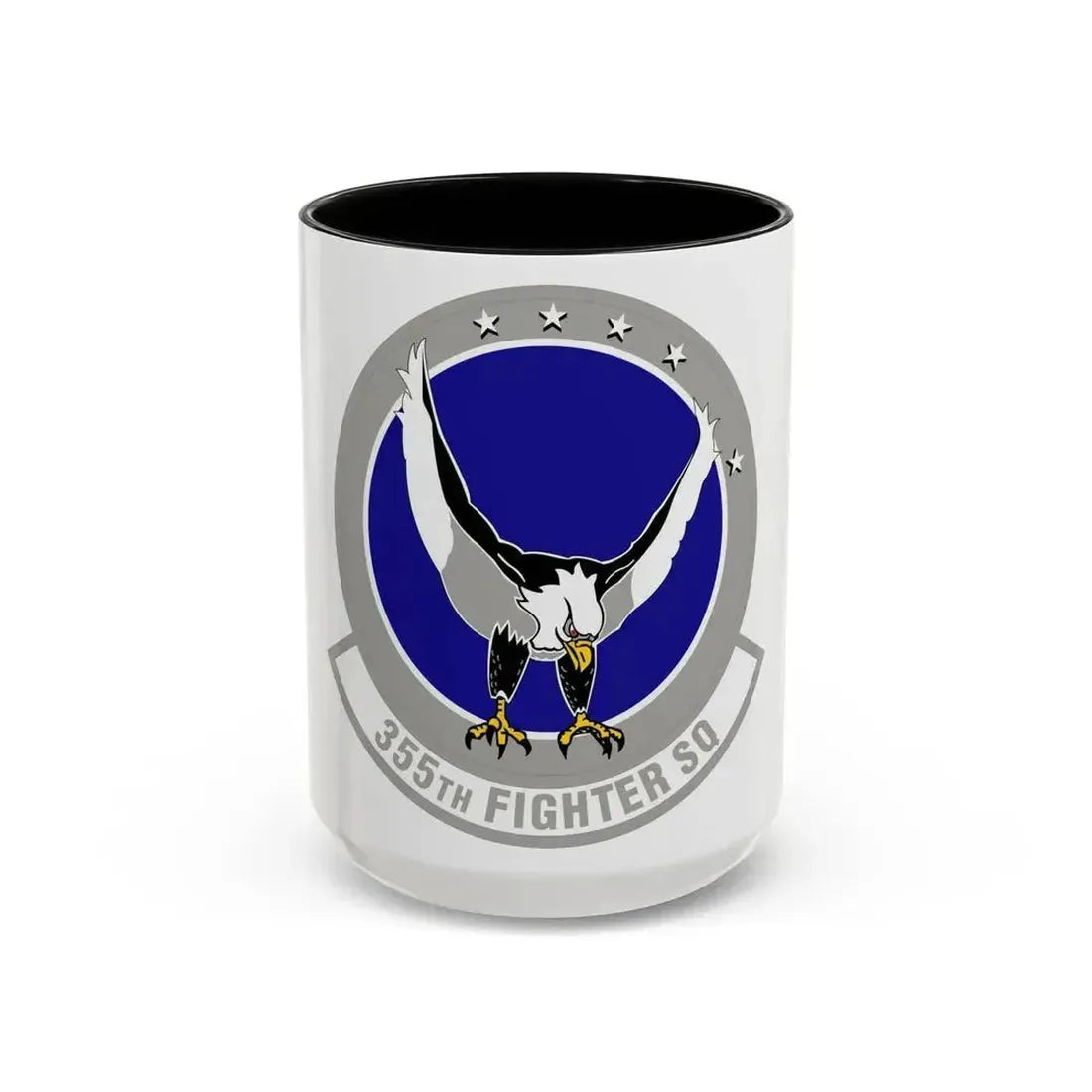 355 Fighter Squadron PACAF (U.S. Air Force) Accent Coffee Mug 15oz Black - Go Mug Yourself