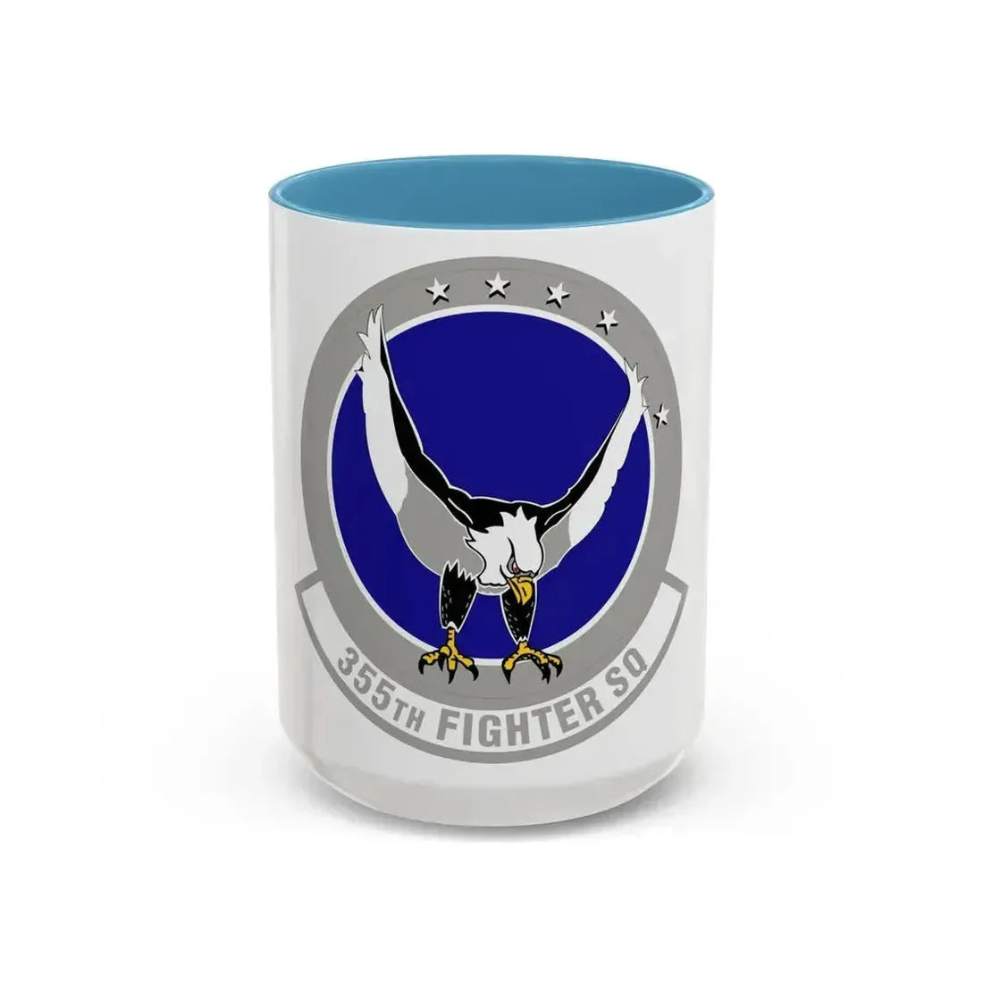 355 Fighter Squadron PACAF (U.S. Air Force) Accent Coffee Mug 15oz Light Blue - Go Mug Yourself