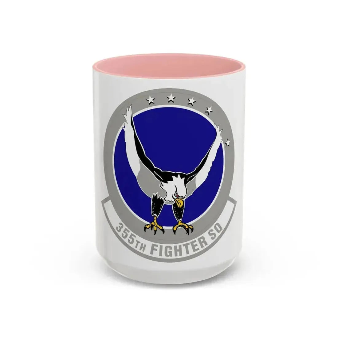 355 Fighter Squadron PACAF (U.S. Air Force) Accent Coffee Mug 15oz Pink - Go Mug Yourself