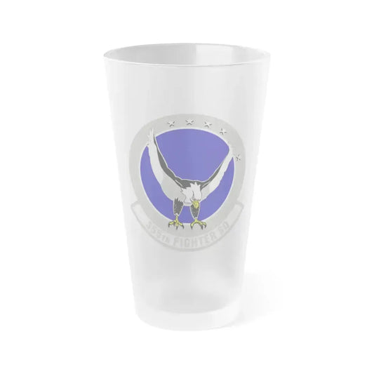 355 Fighter Squadron PACAF (U.S. Air Force) Frosted Pint Glass 16oz 16oz Frosted - Go Mug Yourself