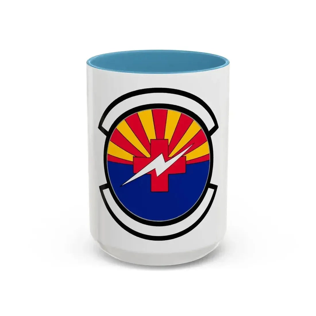 355 Healthcare Operations Squadron ACC (U.S. Air Force) Accent Coffee Mug 15oz Light Blue - Go Mug Yourself