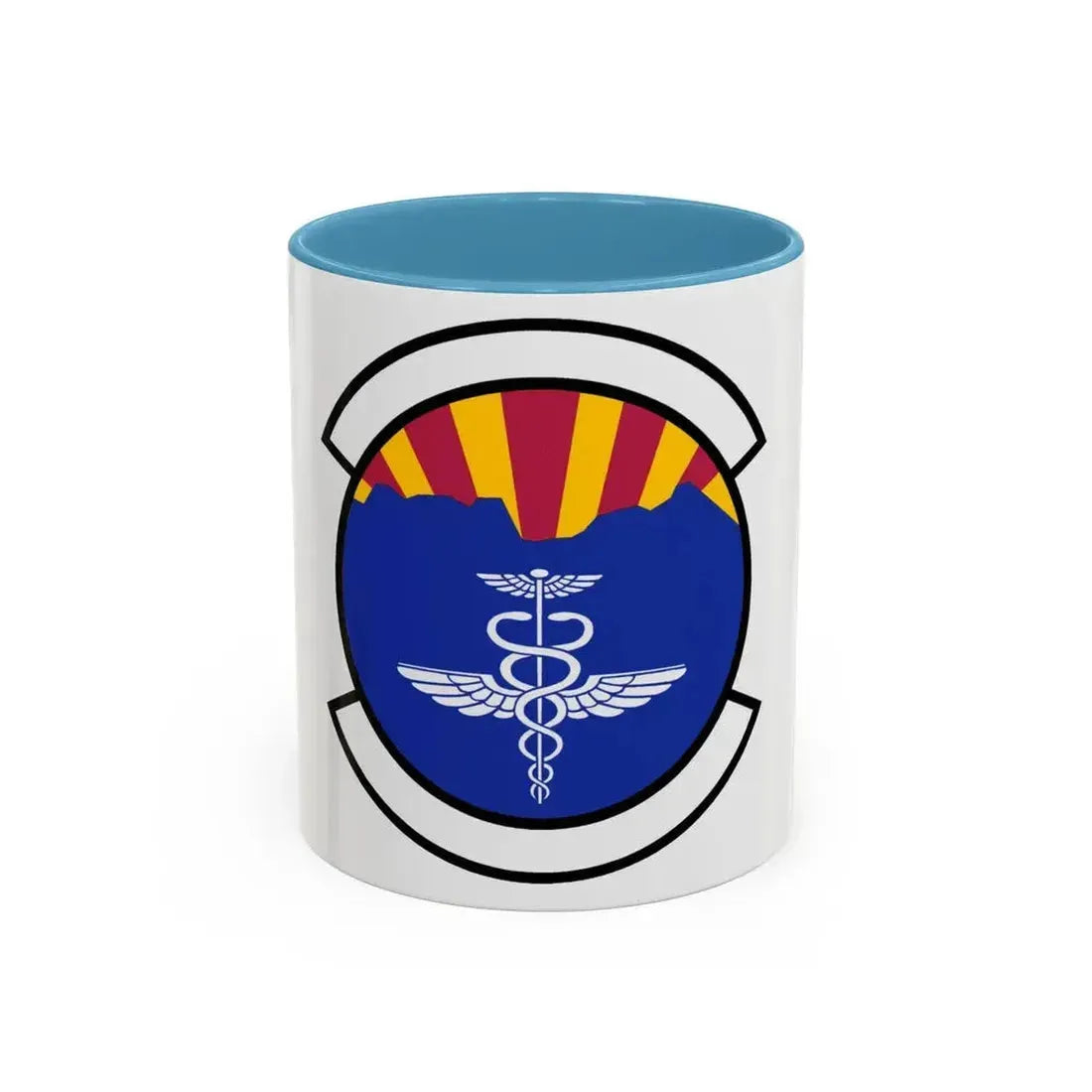 355 Operational Medical Readiness Squadron ACC (U.S. Air Force) Accent Coffee Mug 11oz Light Blue - Go Mug Yourself