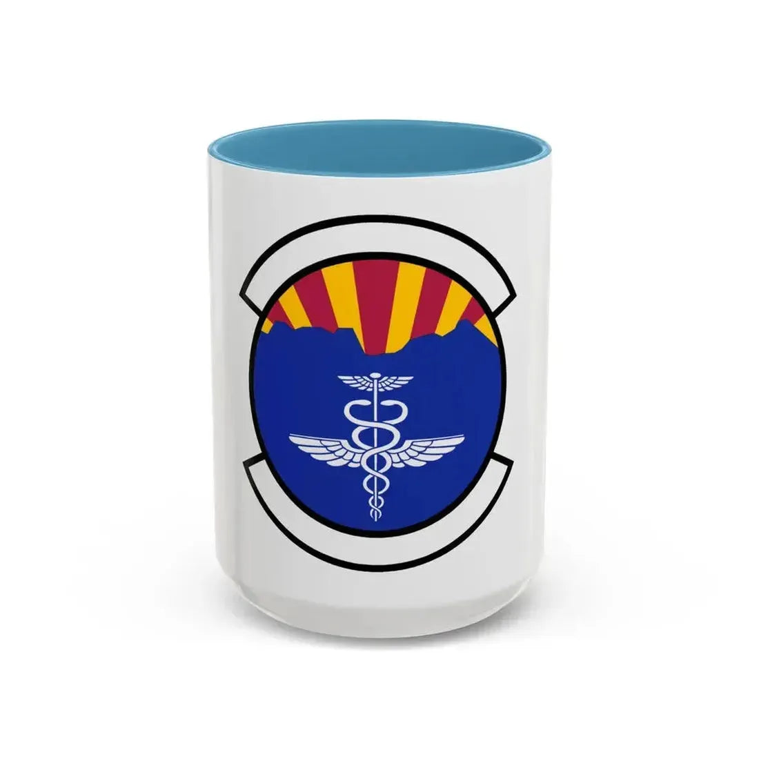 355 Operational Medical Readiness Squadron ACC (U.S. Air Force) Accent Coffee Mug 15oz Light Blue - Go Mug Yourself