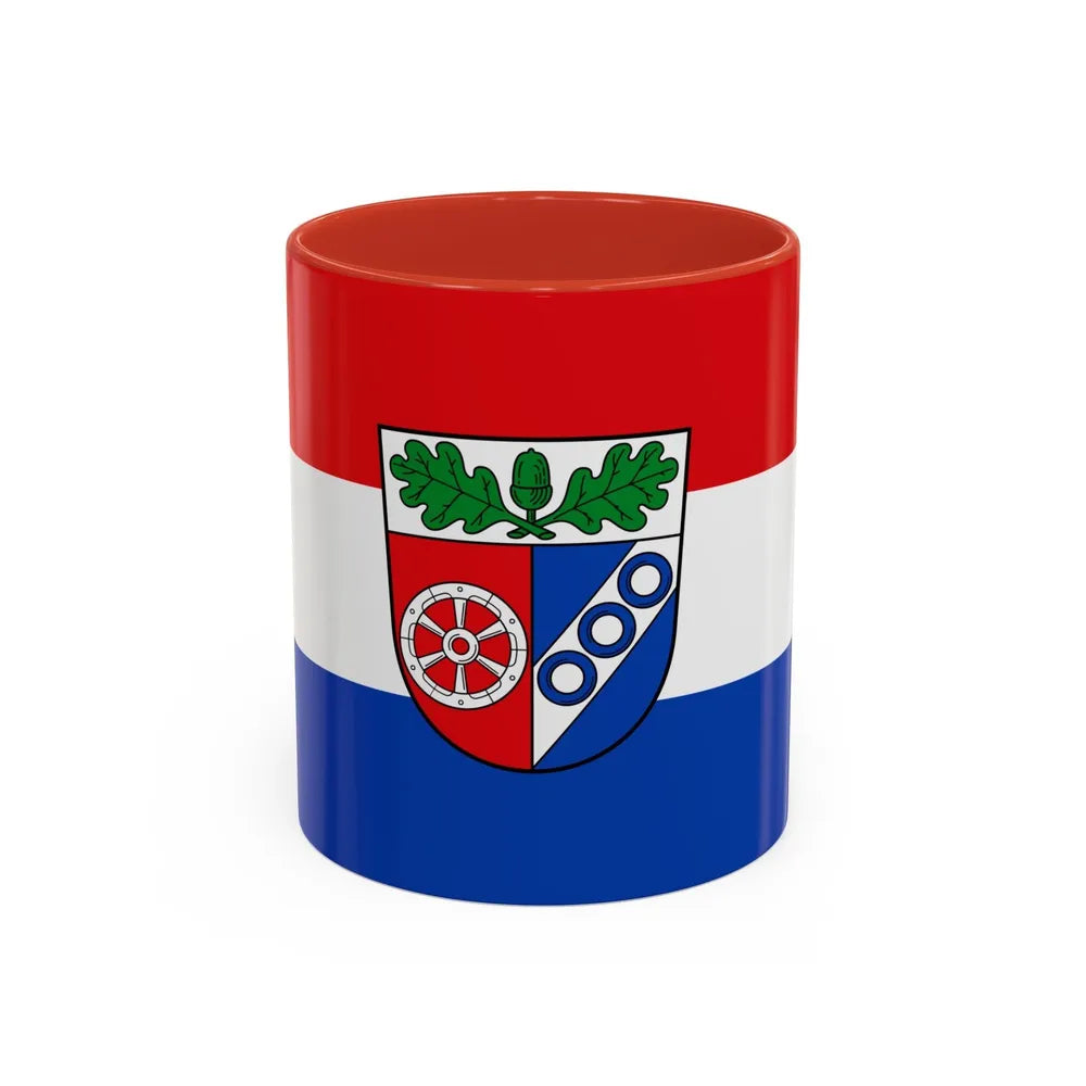 Flag of Aschaffenburg Germany - Accent Coffee Mug-11oz-Red-Go Mug Yourself