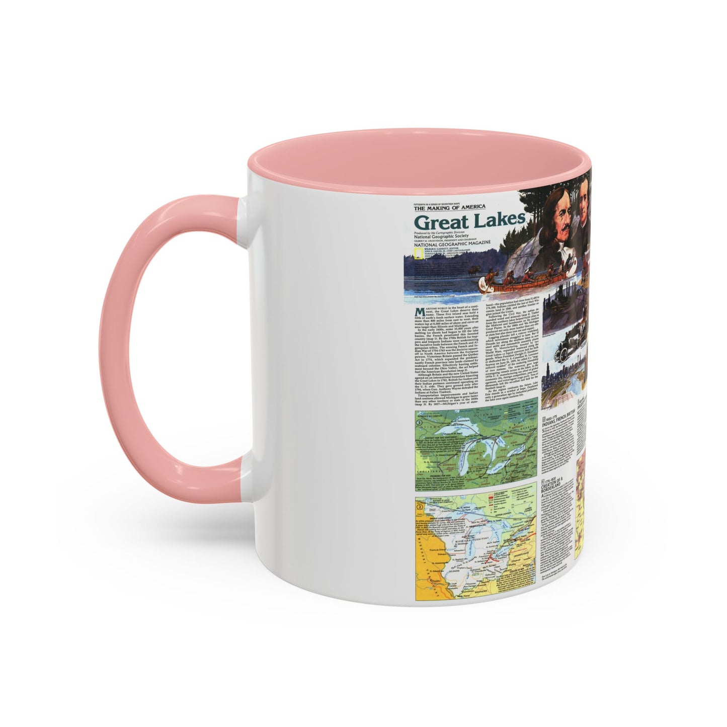 Canada - The Great Lakes 2 (1987) (Map) Accent Coffee Mug