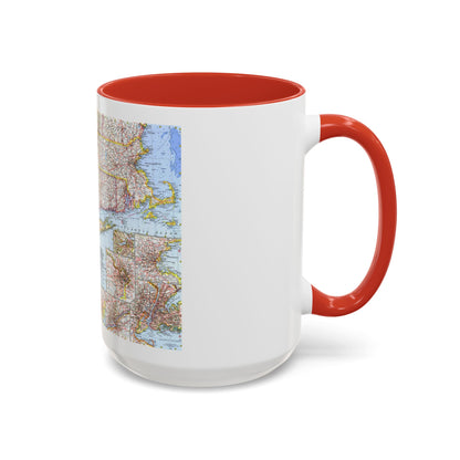 USA - Washington to Boston (1962) (Map) Accent Coffee Mug
