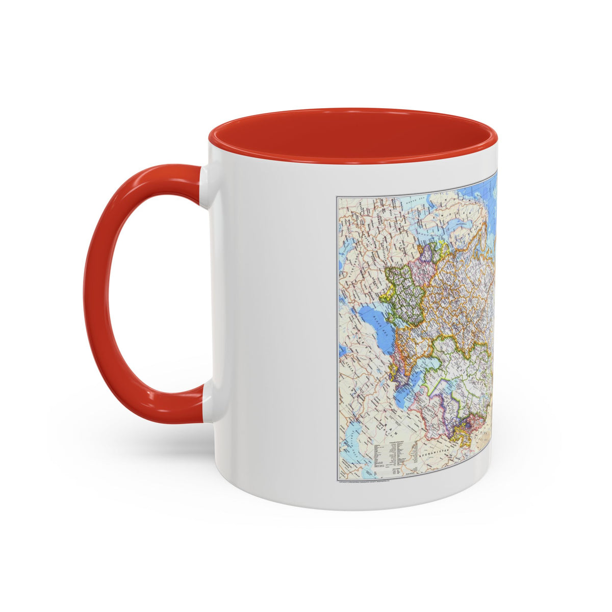 Russia - Soviet Union (1976) (Map) Accent Coffee Mug