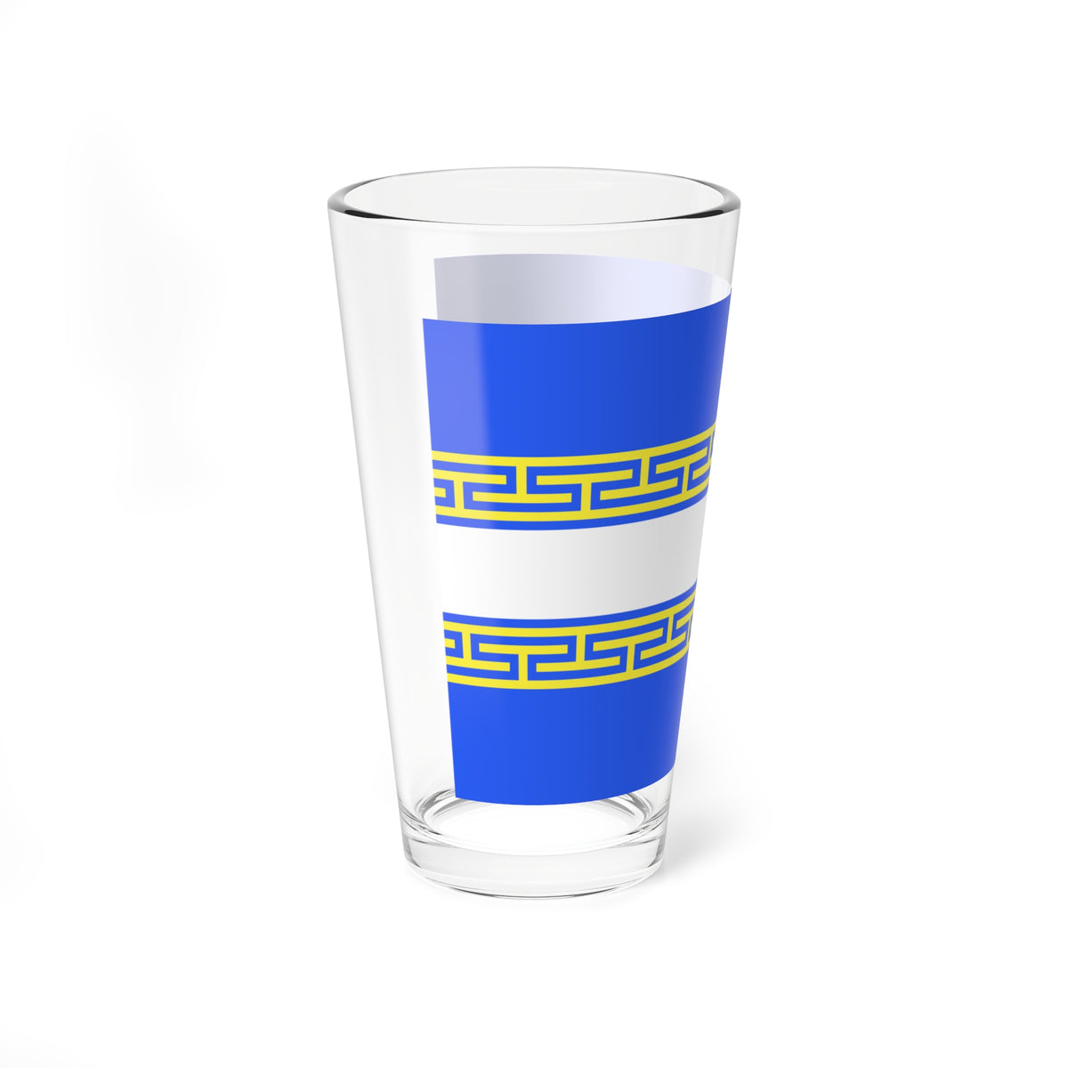 Drapeau fr departement Marne (France) Pint Glass 16oz