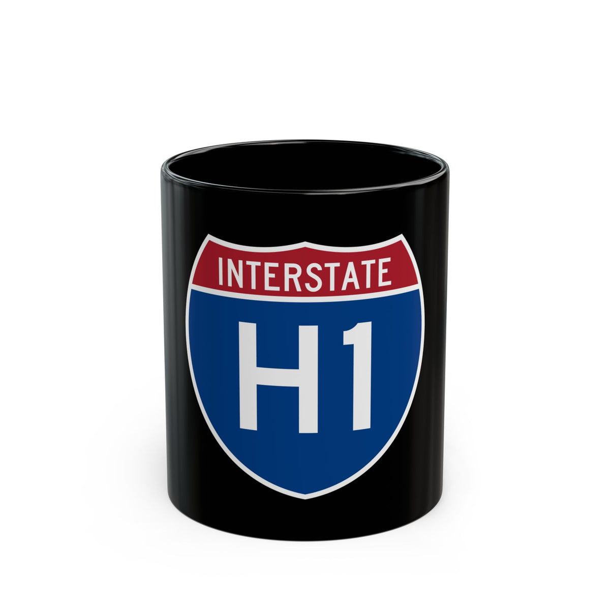 Interstate H1 (U.S. Highways) Black Coffee Mug