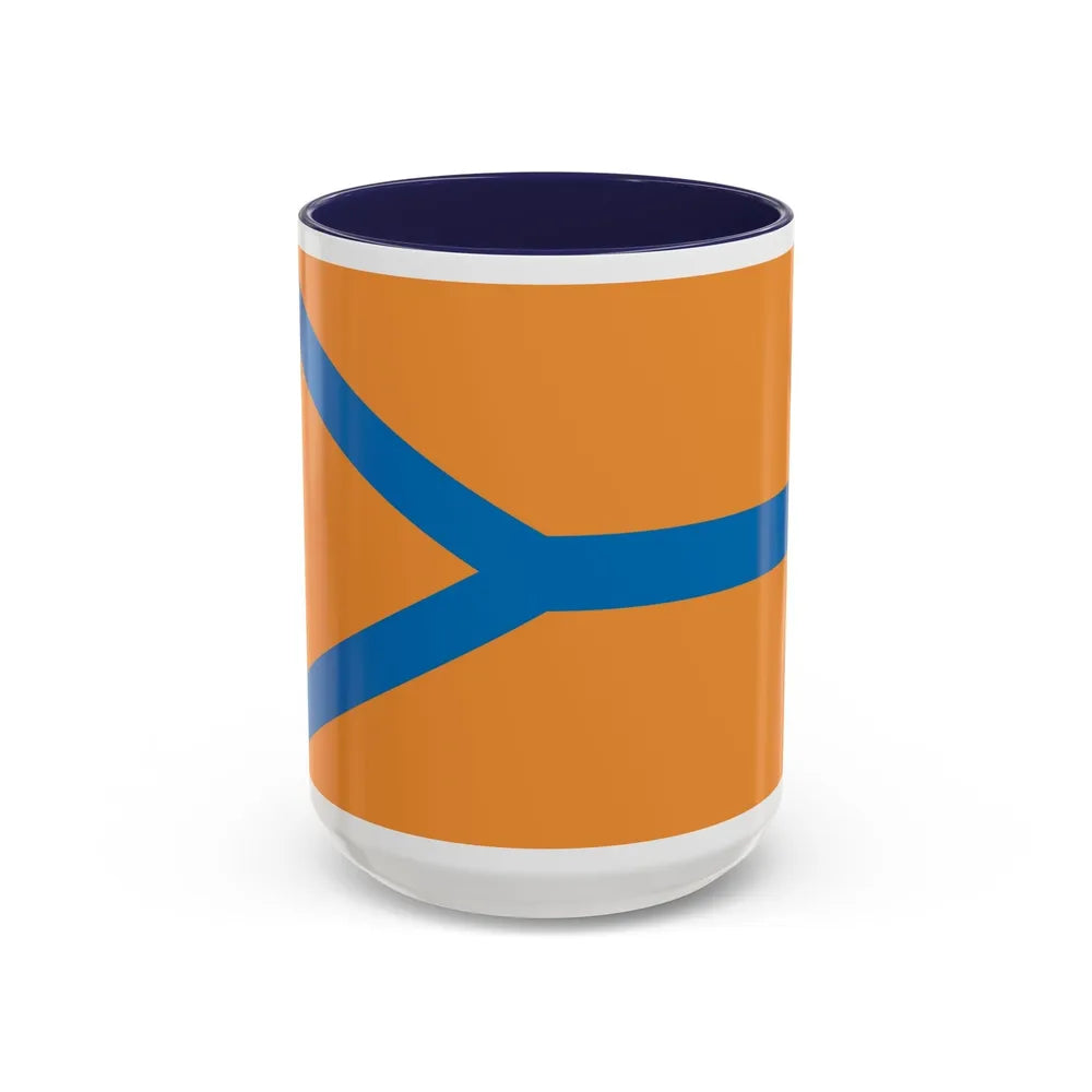 Flag of Cherepovets Russia - Accent Coffee Mug-15oz-Navy-Go Mug Yourself