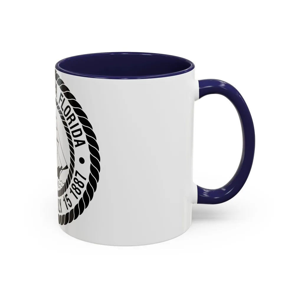 Seal of Tampa Florida - Accent Coffee Mug-Go Mug Yourself