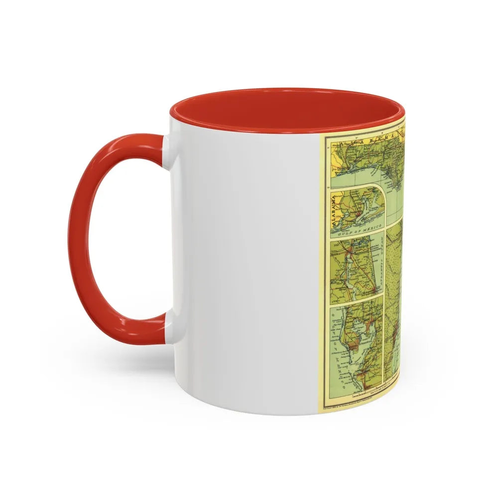 USA - Florida (1930) (Map) Accent Coffee Mug-Go Mug Yourself