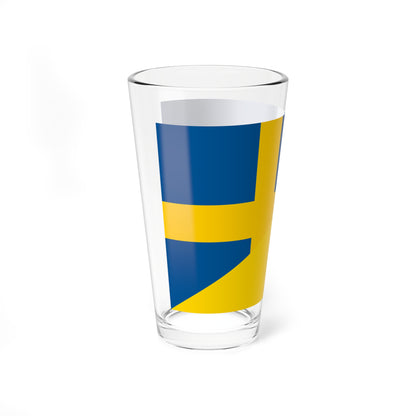Flag of Sweden and Ukraine (Sweden) Pint Glass 16oz