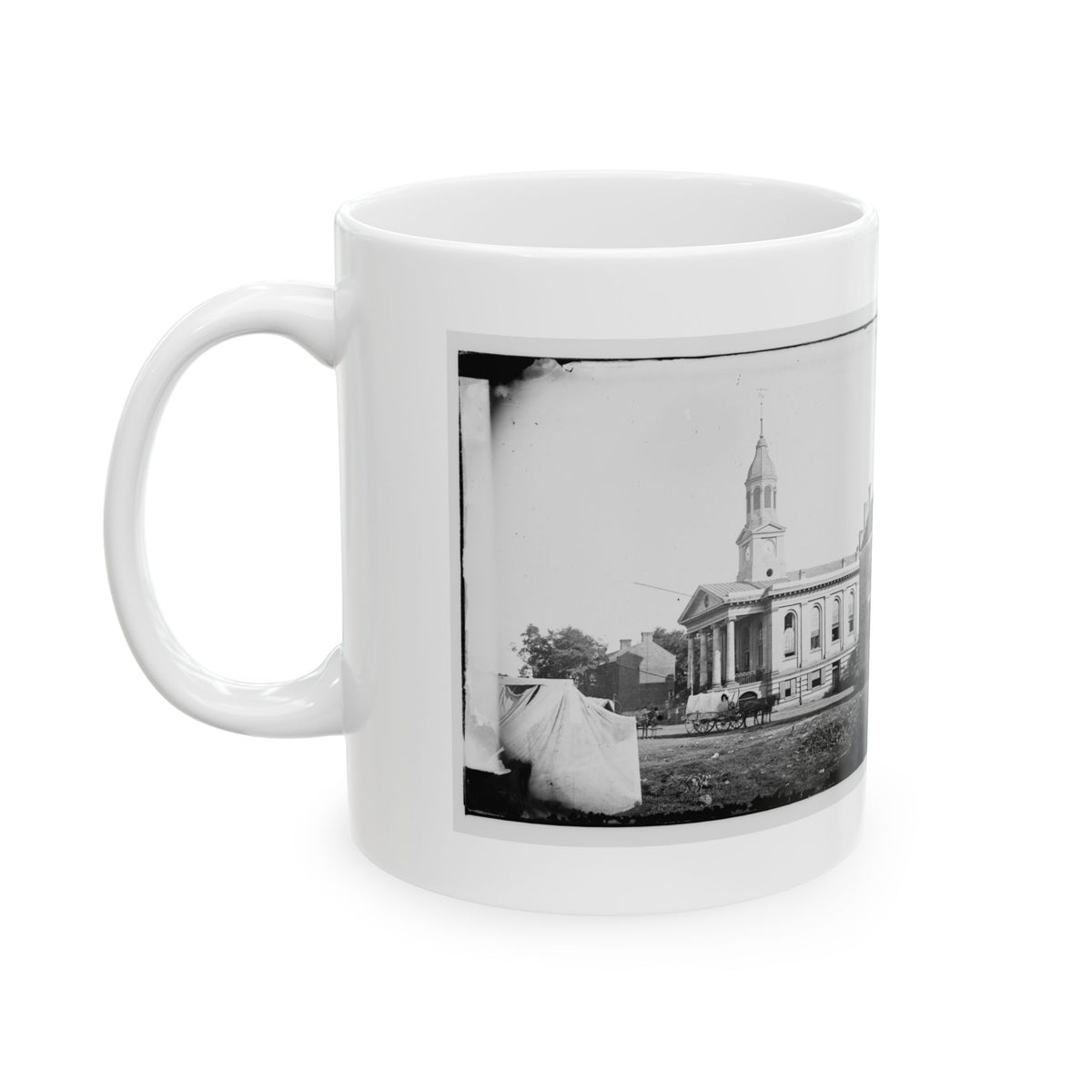 Warrenton, Va. Courthouse (U.S. Civil War) White Coffee Mug