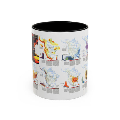 North America - Natural Hazards (1998) (Map) Accent Coffee Mug