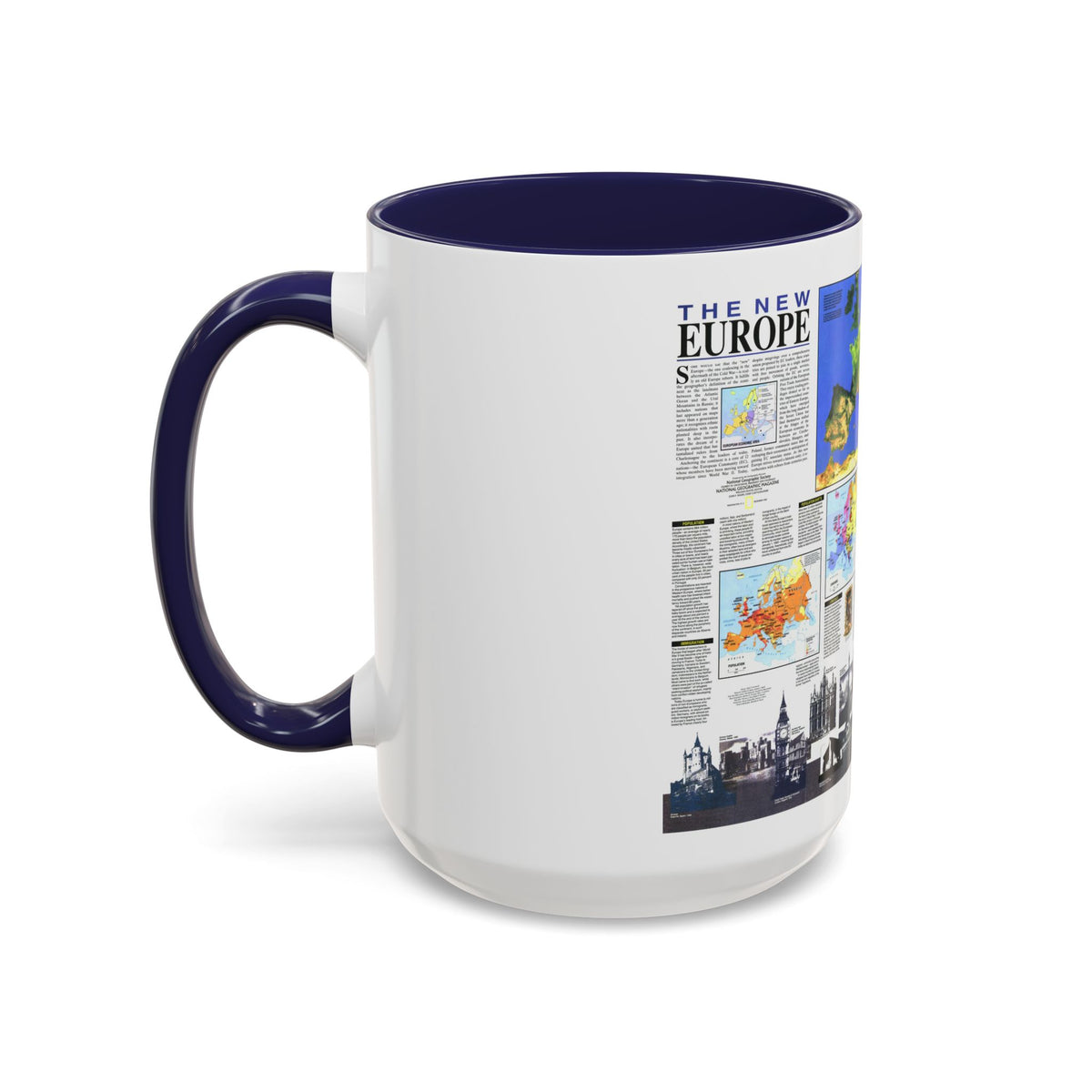 Europe, The New (1992) (Map) Accent Coffee Mug