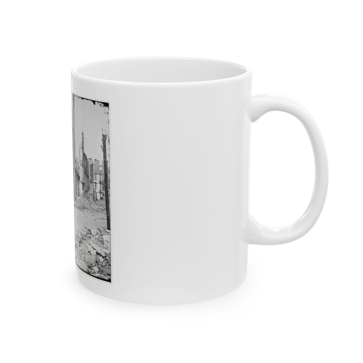 Richmond, Va. Street In The Burned District (U.S. Civil War) White Coffee Mug