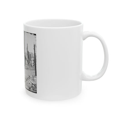 Richmond, Va. Street In The Burned District (U.S. Civil War) White Coffee Mug