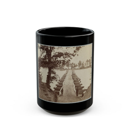 Army Of The James, Pontoon Bridges Across James River At Deep Bottom And Varina 002 (1) (U.S. Civil War) Black Coffee Mug
