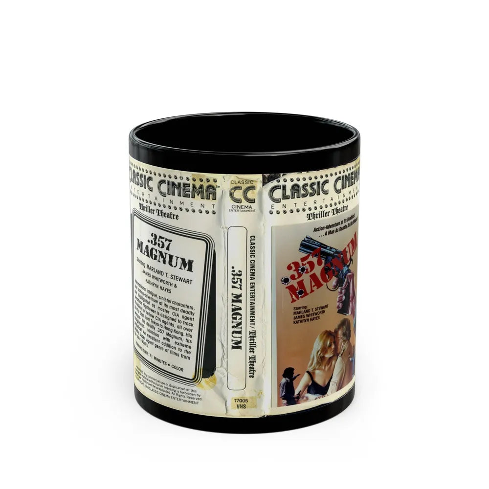 357 MAGNUM (VHS COVER) - Black Coffee Mug-11oz-Go Mug Yourself