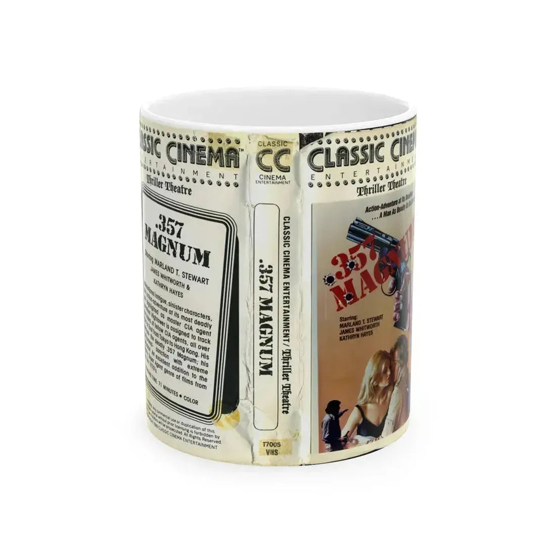 357 MAGNUM (VHS COVER) - White Coffee Mug 11oz - Go Mug Yourself