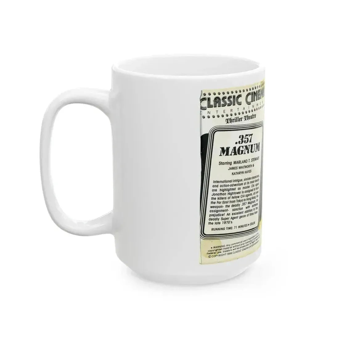 357 MAGNUM (VHS COVER) - White Coffee Mug - Go Mug Yourself