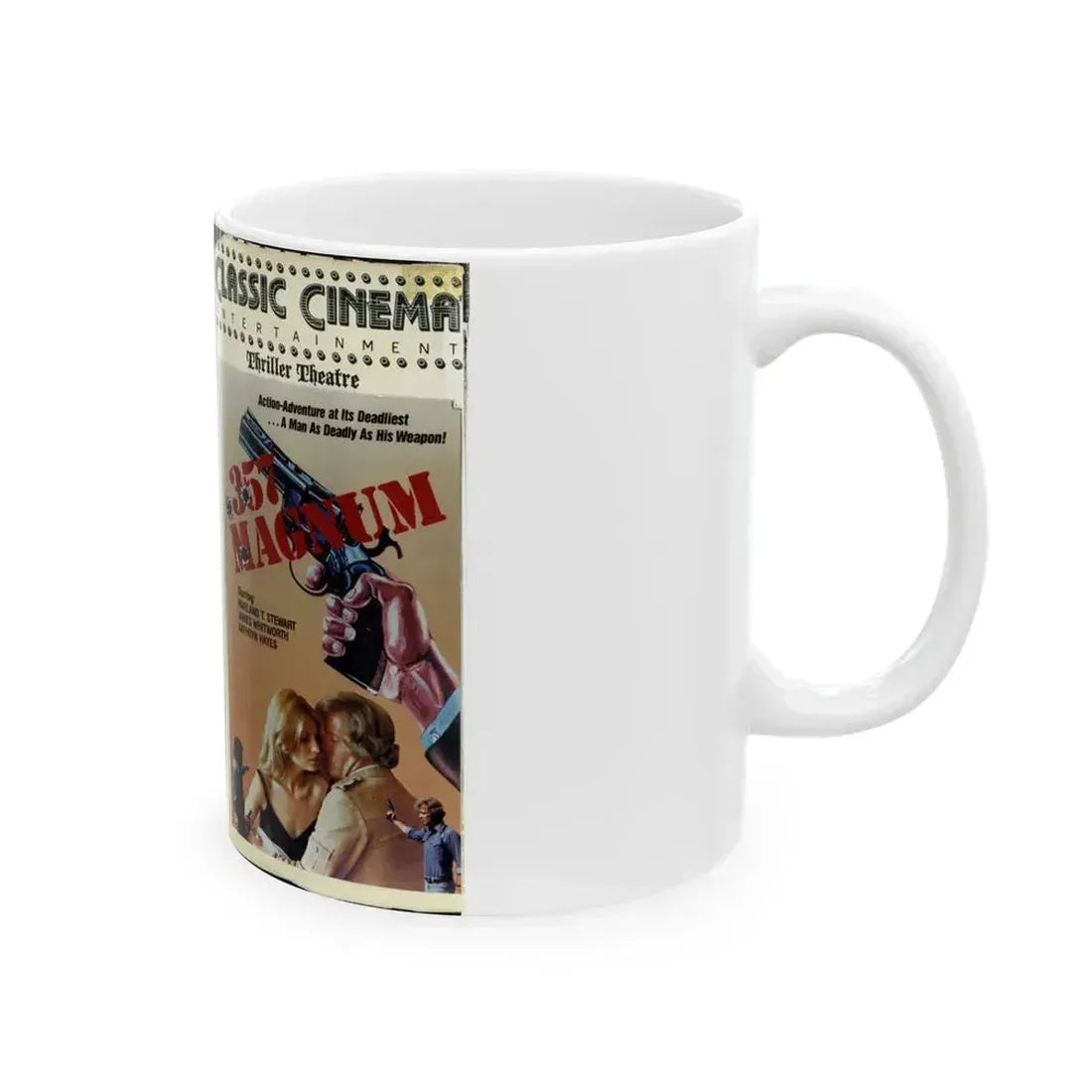 357 MAGNUM (VHS COVER) - White Coffee Mug - Go Mug Yourself