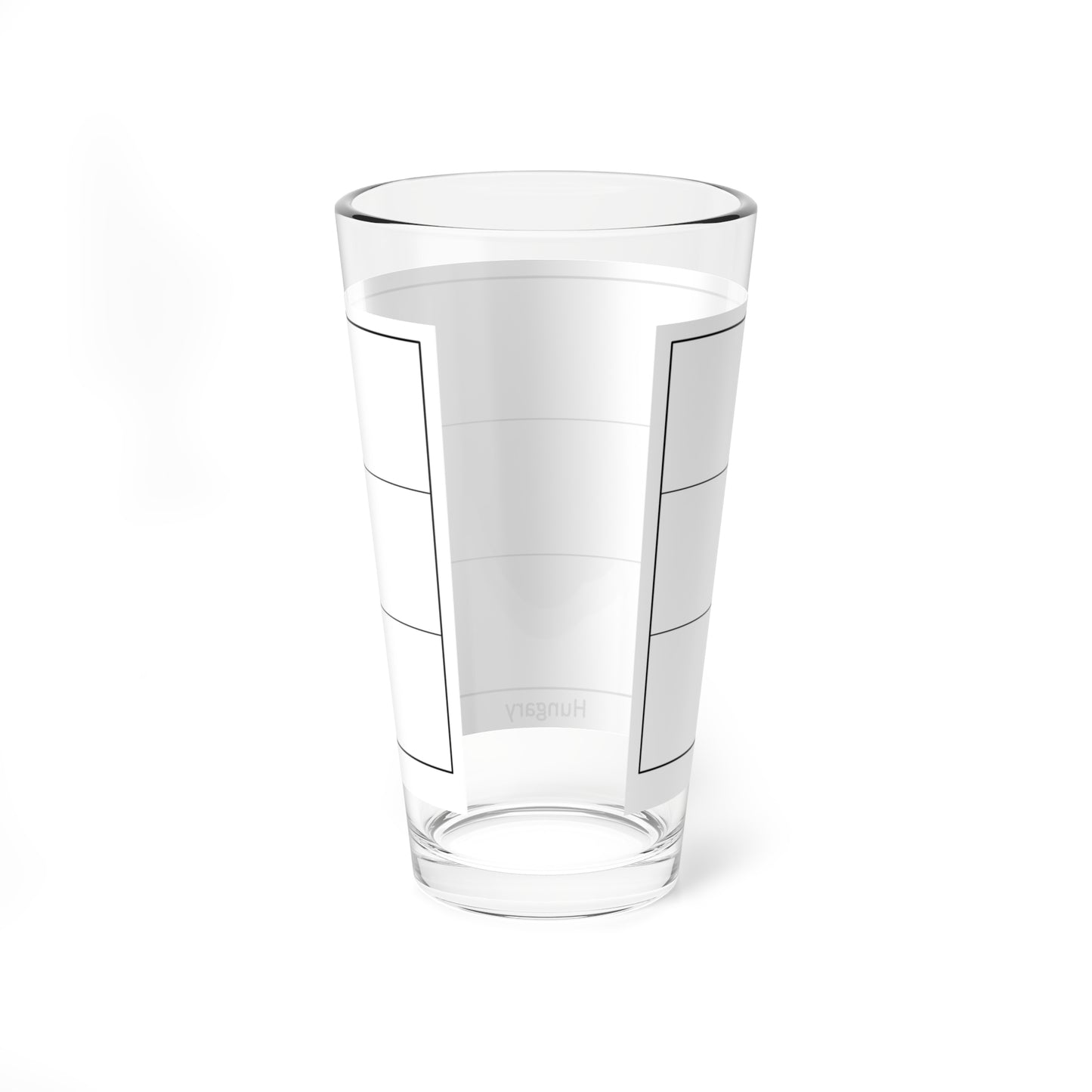 Flag of Hungary colouring page (Hungary) Pint Glass 16oz
