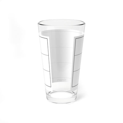 Flag of Hungary colouring page (Hungary) Pint Glass 16oz